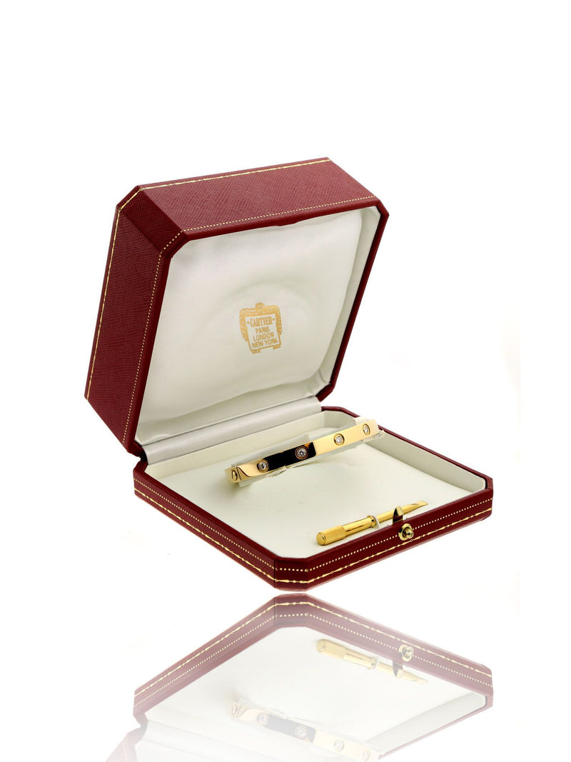 Cartier Love Diamond Bangle Bracelet in 18k Yellow Gold Sz 19 8.934570000000001E+30