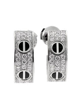 Cartier Love Diamond Ceramic Earrings 0000324