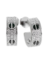 Cartier Love Diamond Ceramic Earrings 0000324