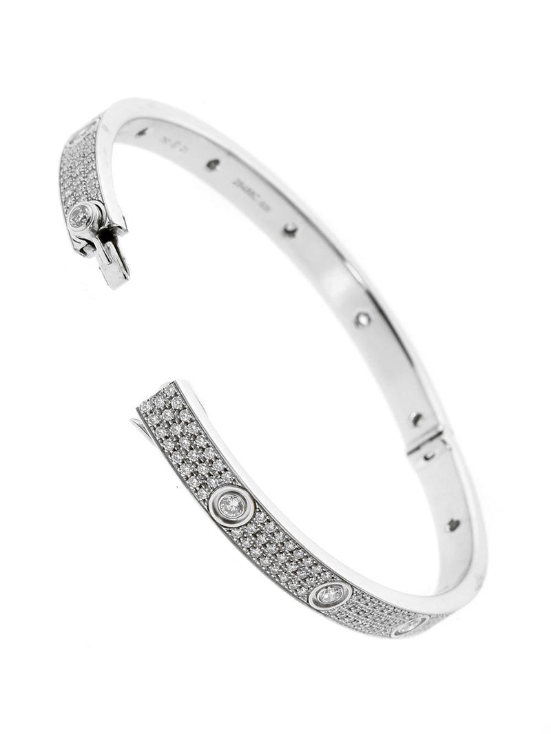 Cartier Love Diamond Pave Bangle Bracelet 0000153