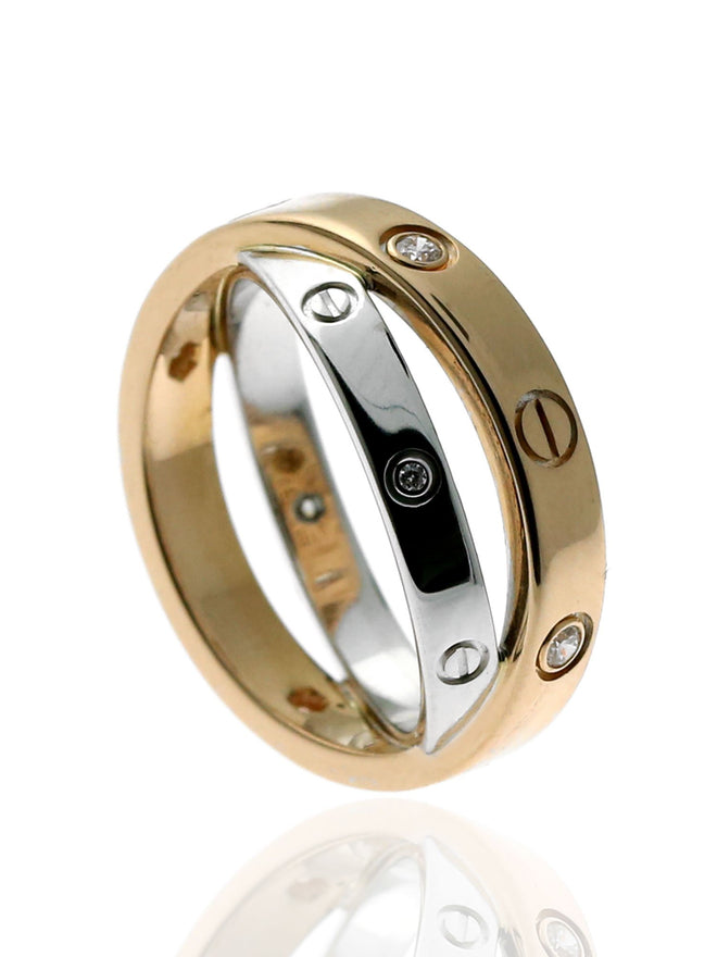 Cartier Love Diamond Ring in 18k White & Rose Gold cartier-love-diamond-ring-in-18k-white-rose-gold