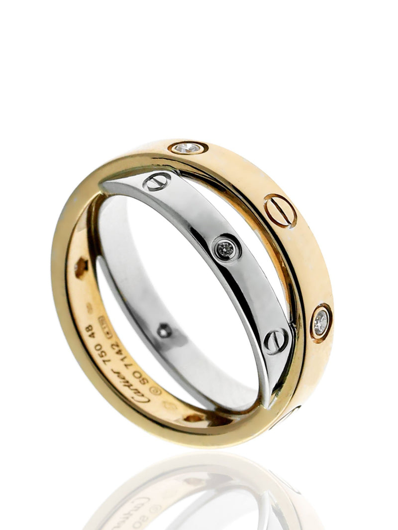 Cartier Love Diamond Ring in 18k White & Rose Gold cartier-love-diamond-ring-in-18k-white-rose-gold