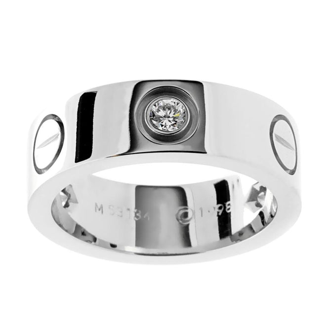 Cartier Love Diamond White Gold Ring 0000130