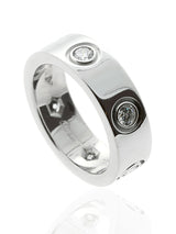 Cartier Love Full Diamond Ring in 18k White Gold Sz 46 car46fulldia