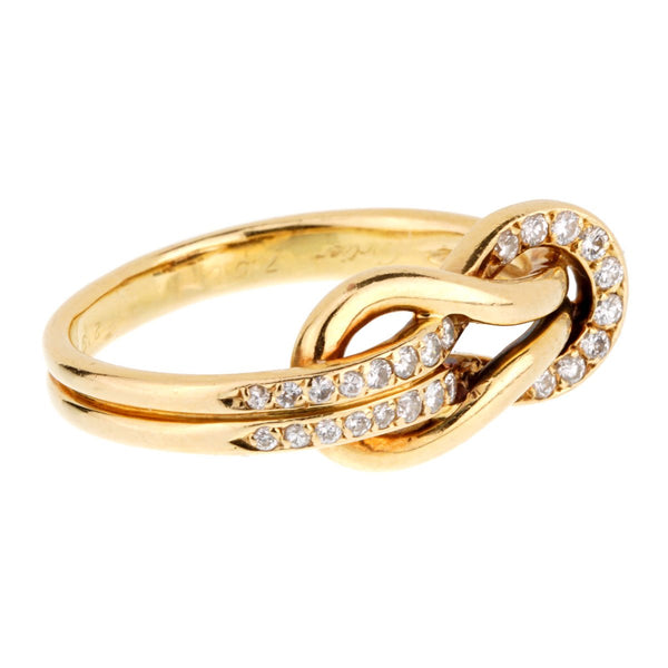 Cartier Love Knot Diamond Gold Ring 0000892