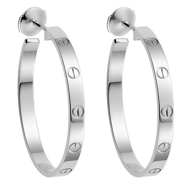 Cartier Love Large White Gold Earrings 0000325