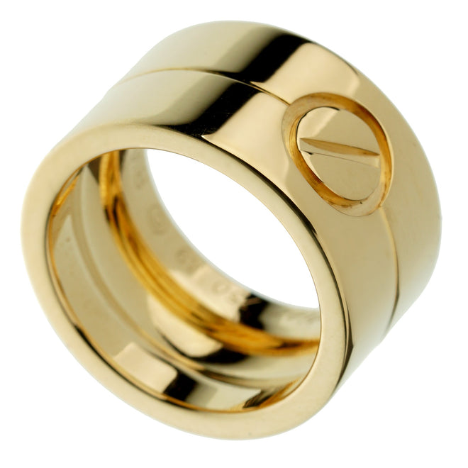 Cartier Love Wide Gold Band Ring Sz 5 0003045