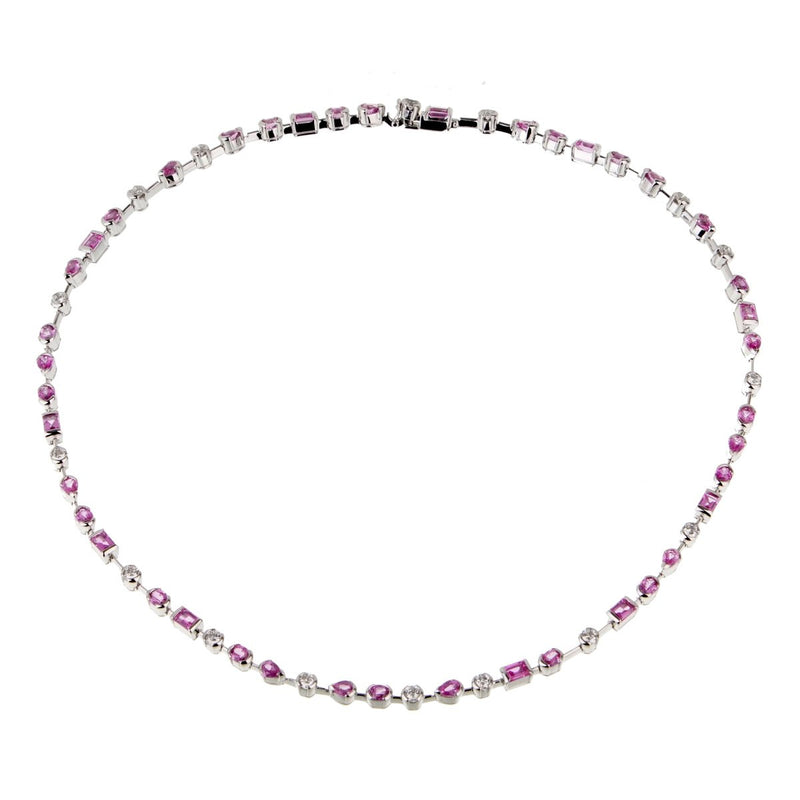Cartier Meli Melo Diamond Pink Sapphire Necklace 0001093