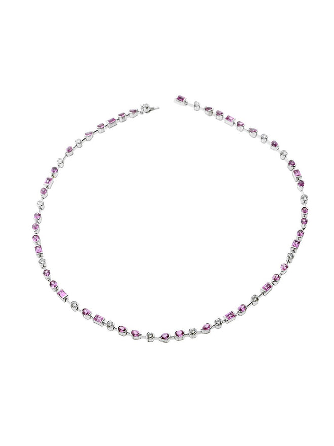 Cartier Meli Melo Diamond Pink Sapphire Necklace CRT4283