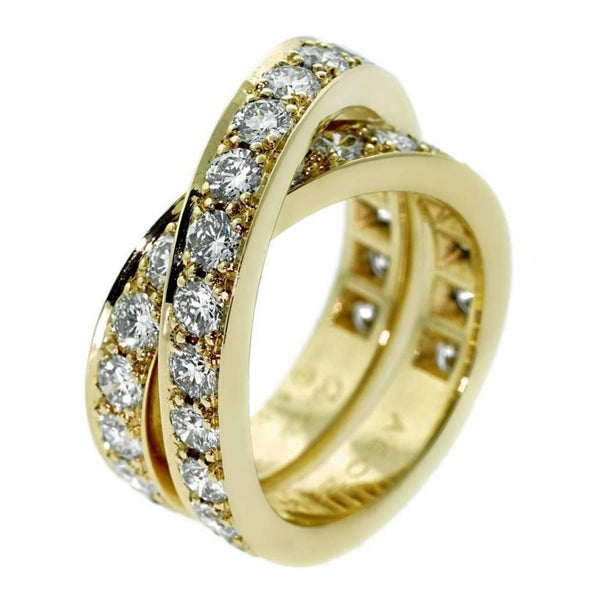 Cartier Nouvelle Vague Diamond Bypass Gold Ring 0000146