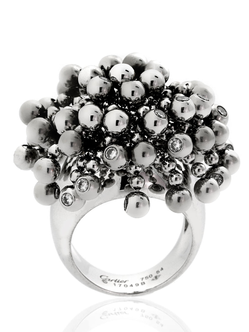 Cartier Nouvelle Vague Perruque Diamond Ring Opulent Jewelers