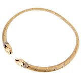Cartier Panthere 18k Tri Color Gold Diamond Choker Necklace 0001748
