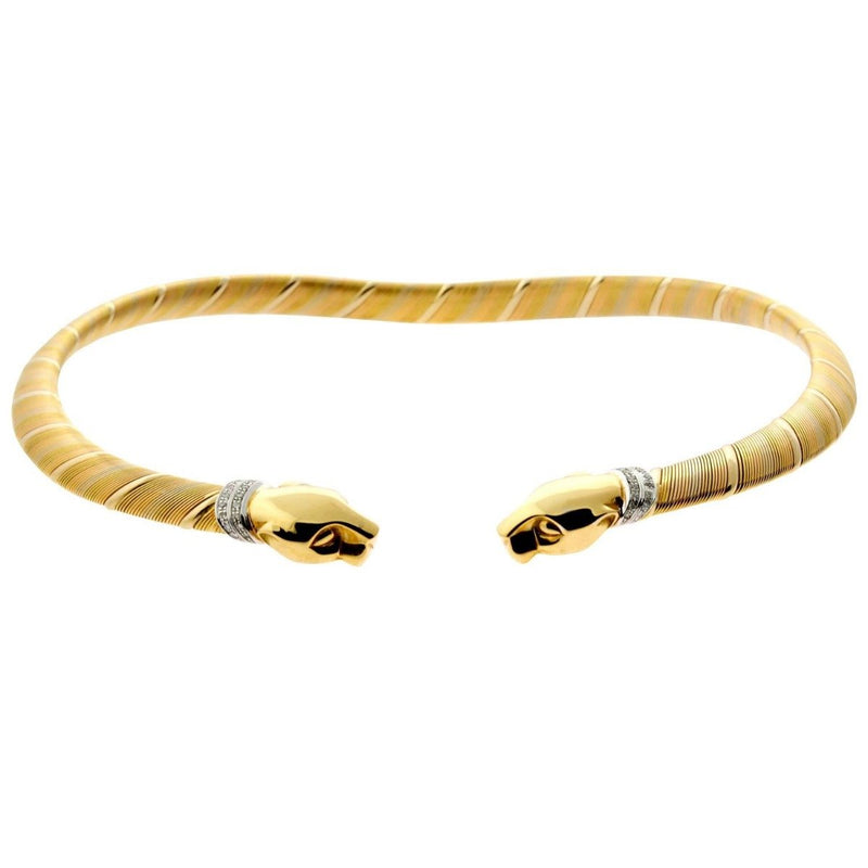Cartier Panthere Diamond Gold Choker Necklace 0000359