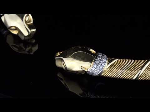 Cartier Panthere Diamond Gold Choker Necklace 0000359