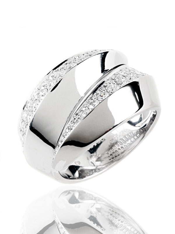Cartier Panthere Diamond Ring in 18k White Gold B4194654