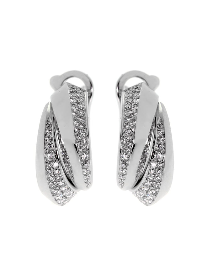 Cartier Panthere Diamond White Gold Earrings 0000327