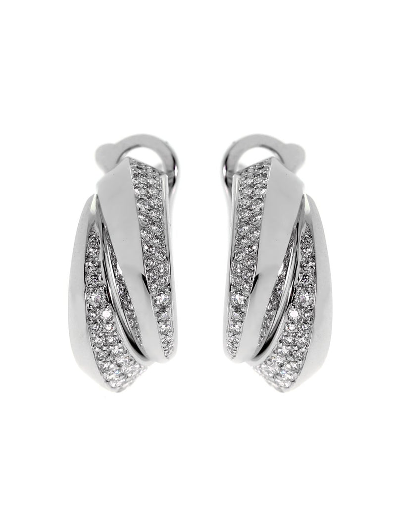 Cartier Panthere Diamond White Gold Earrings 0000327