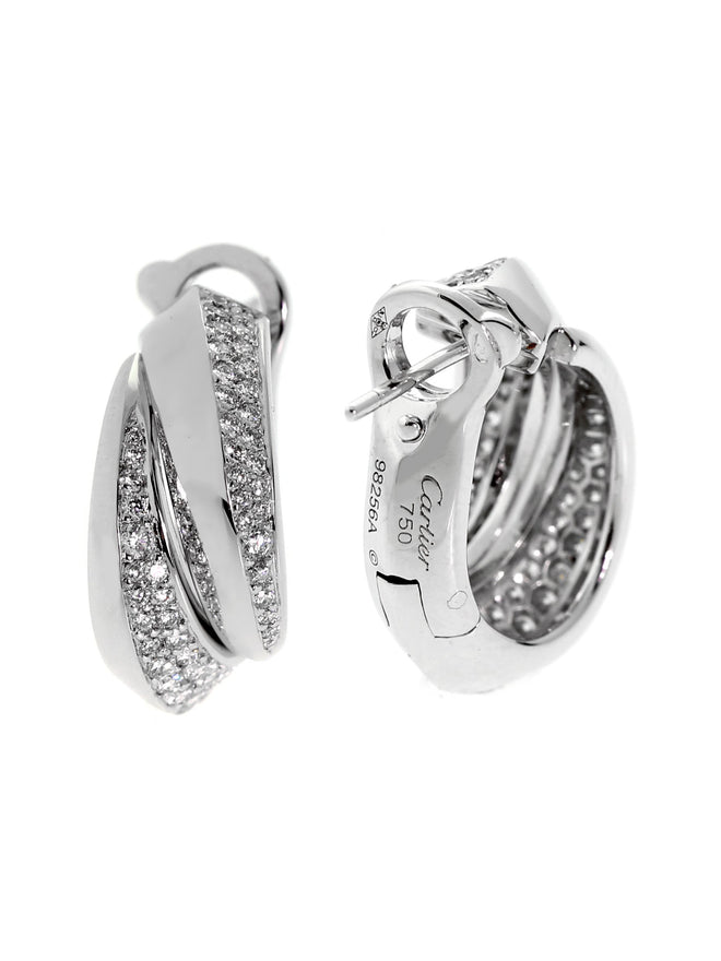 Cartier Panthere Diamond White Gold Earrings 0000327