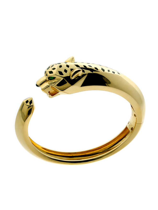 Cartier Panthere Gold Bangle Bracelet CRT10013