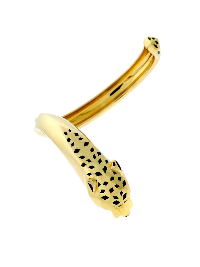 Cartier Panthere Gold Bangle Bracelet CRT10013