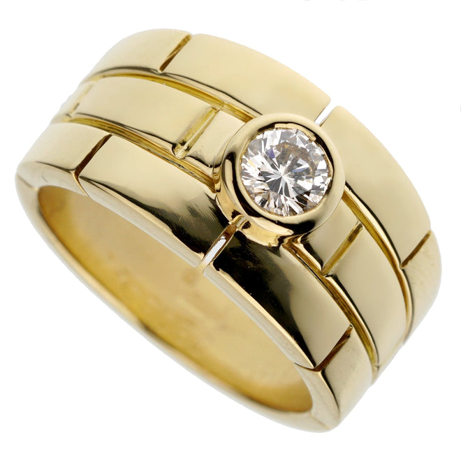 Cartier Panthere Solitaire Yellow Gold Band Ring 0003245