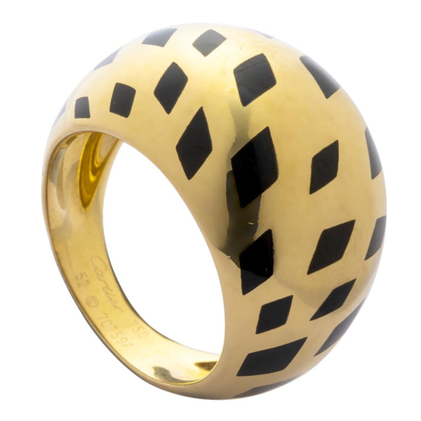 Cartier Panthere Vintage Bombe Cocktail Yellow Gold Ring Sz 6 1CRchGEn5k1