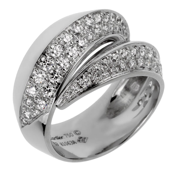 Cartier Panthere White Gold Diamond Cocktail Ring 0002474