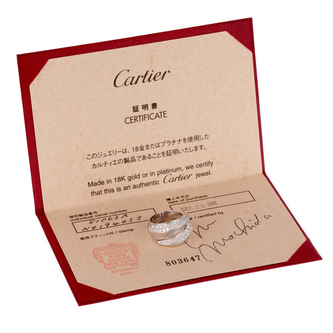 Cartier Panthere White Gold Diamond Cocktail Ring 0002474