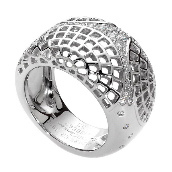 Cartier Paris Diamond White Gold Cocktail Ring 0000149