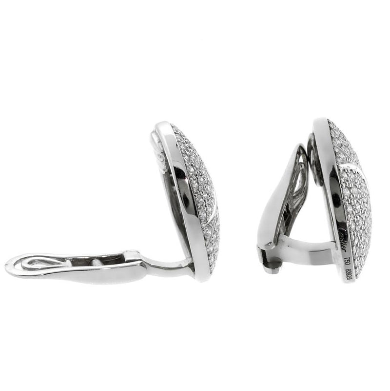 Cartier Pave Diamond White Gold Earrings 0000081