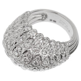 Cartier Pluie Diamond Bombe White Gold Cocktail Ring 3225