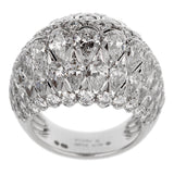 Cartier Pluie Diamond Bombe White Gold Cocktail Ring 3225