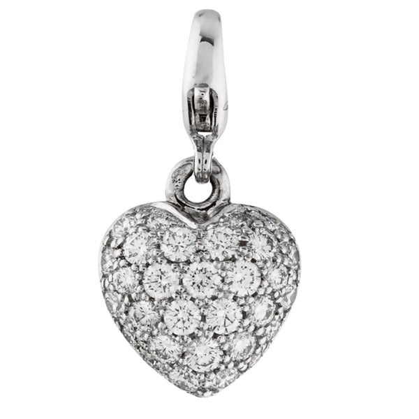 Cartier Puffed Diamond Heart Charm 0000365