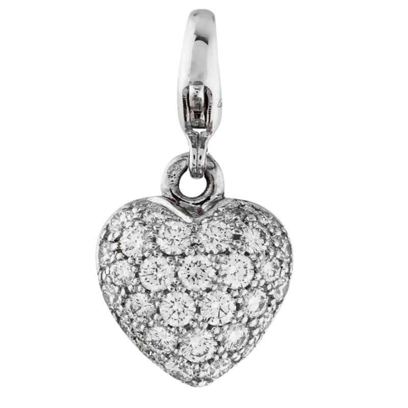 Cartier Puffed Diamond Heart Charm 0000365