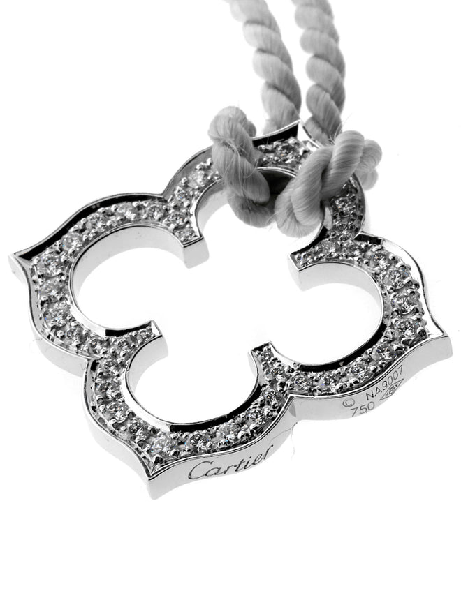 Buy Niscka American Diamond Gleaming Leaf Clover Spin Pendant Necklace  online