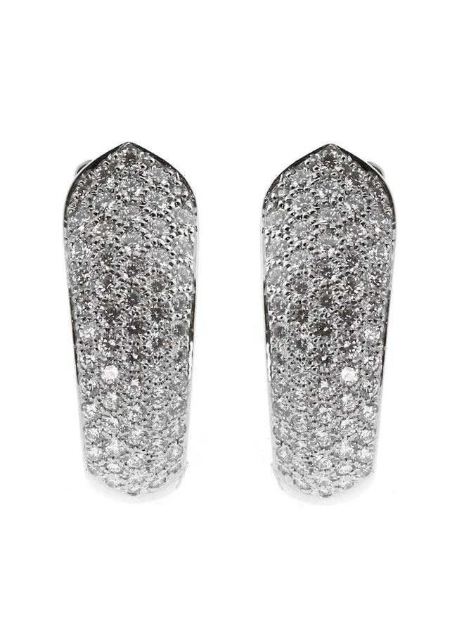 Cartier Ruban Diamond White Gold Earrings 0000084