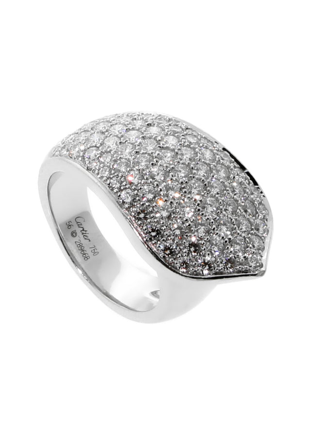 Cartier Ruban Diamond White Gold Ring 0000140
