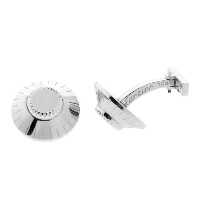 Cartier Safe Combination White Gold Cufflinks 0000872