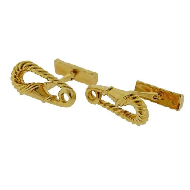 Cartier Safety Pin Yellow Gold Cufflinks 0001740