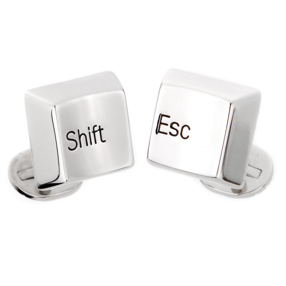 Cartier Shift Escape Keyboard Keys 18k White Gold Cufflinks