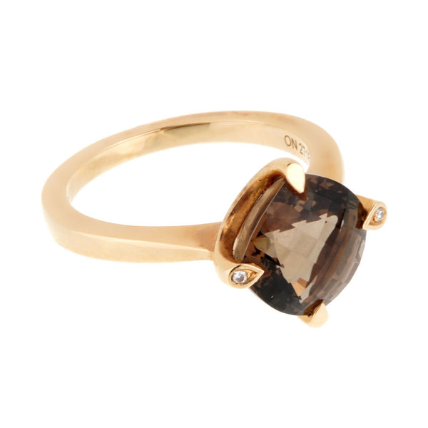 Cartier Smoky Quartz Diamond Cocktail Ring 0000897