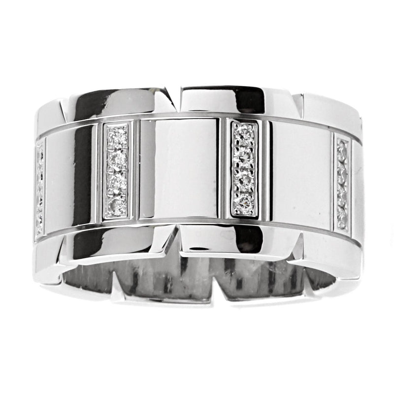 Cartier Tank Francaise Diamond Ring in 18k White Gold B4054700 B4054700