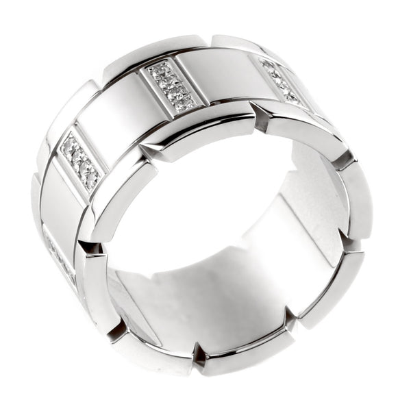 Cartier Tank Francaise Diamond Ring in 18k White Gold B4054700 B4054700