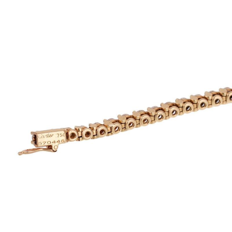 Cartier Tennis Diamond Yellow Gold Anklet 2asl8a