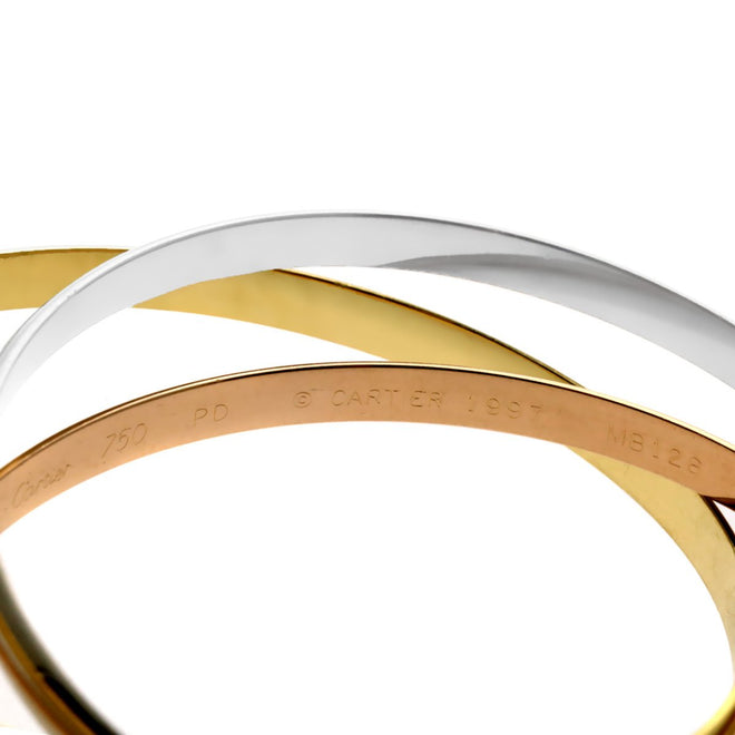 Cartier Trinity Bangle Multitone Gold Bracelet – Opulent Jewelers