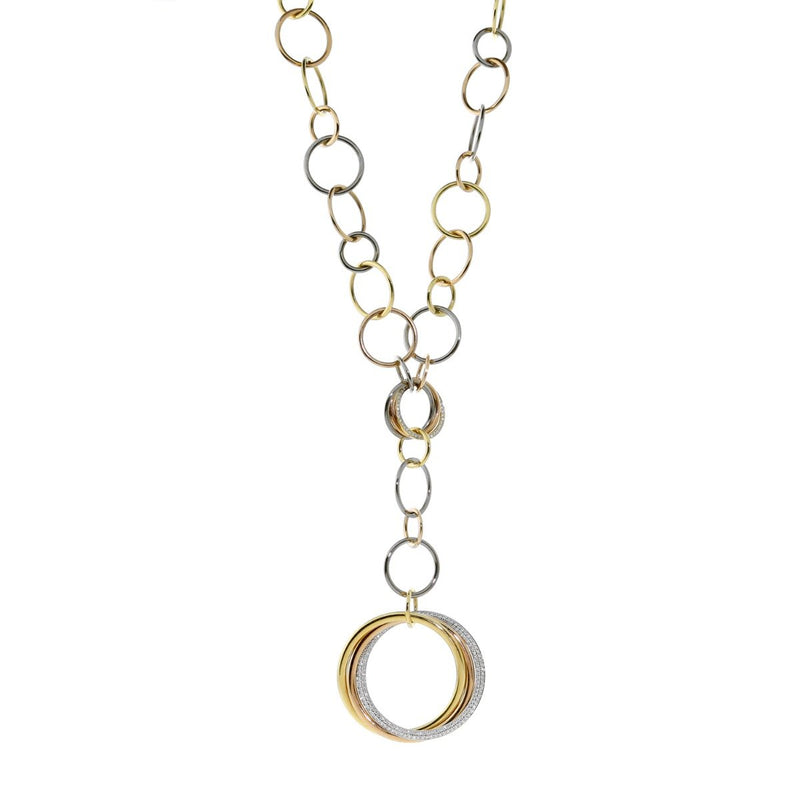 Cartier Trinity Diamond Gold Necklace 0000400