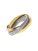 Cartier Trinity Diamond Gold Ring CRT3848