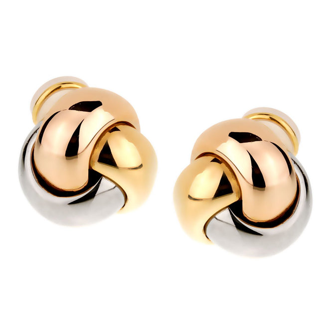 Cartier Trinity Love Knot Gold Earrings 0000898