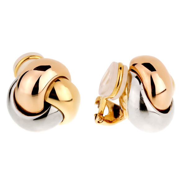 Cartier Trinity Love Knot Gold Earrings 0000898