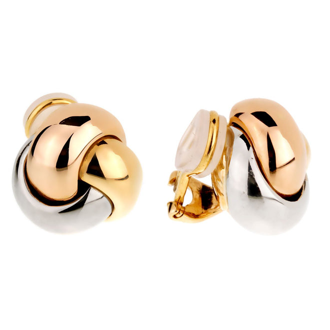 Cartier Trinity Love Knot Gold Earrings 0000898